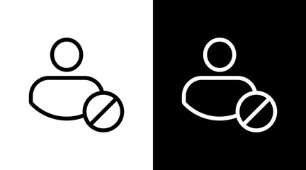 Block Contact With Icon Set Design