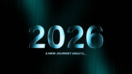 Futuristic Glowing 2026 New Year Title Intro