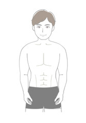 筋肉のある男性