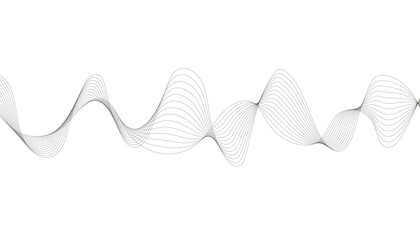 Minimalist Black and White Wave Line Design