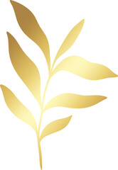 Gold leaf design vector illustration