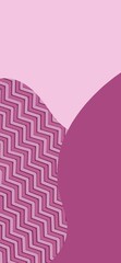 Zigzag motif patches and wavy flowing sections, artistic patterned phone wallpaper, soft lively mobile background