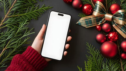 Christmas eve smartphone holiday display