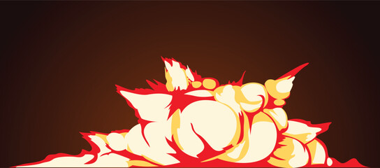 Abstract explosion in Red and Yellow Colors for Dynamic Visual Drama.