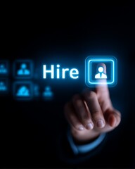 Person&rsquo;s hand, staff, leader, selection, employer, find, Seamless HR Tech Integration - Innovative UI for Hiring Process with Drag-and-Drop Profile Feature