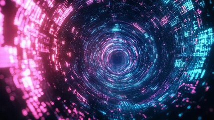 Abstract digital tunnel creating data concept background - Powered by Adobe