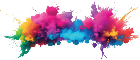Colorful watercolor paint splatters and ink splashes forming an artistic texture pattern
