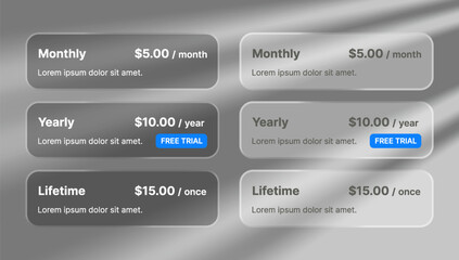 Product Plan Offer Price Package Subscription Table UI Design Layout