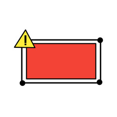 Obraz premium warning note frame