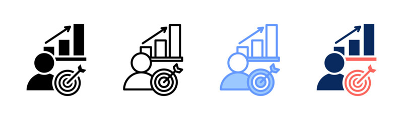 Consumer Focus icon set multiple style collection