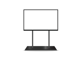 Realistic blank digital display billboard stand mockup for outdoor advertising display vector