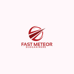 Fast Meteor logo designs concept vector