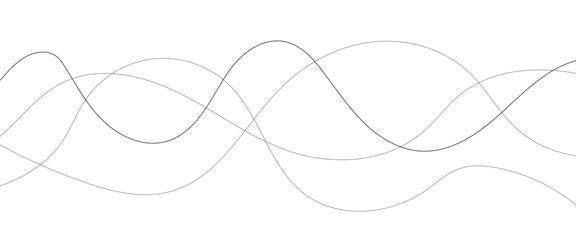 Abstract wavy black and white curved lines.