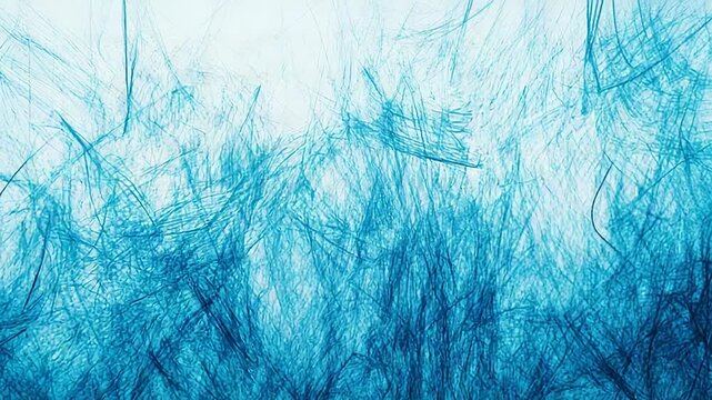 Blue abstract digital art creating tangled texture