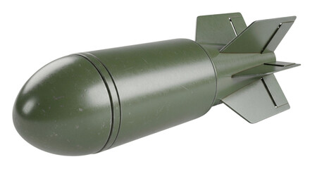 Vintage bomb with fins transparent background cutout png