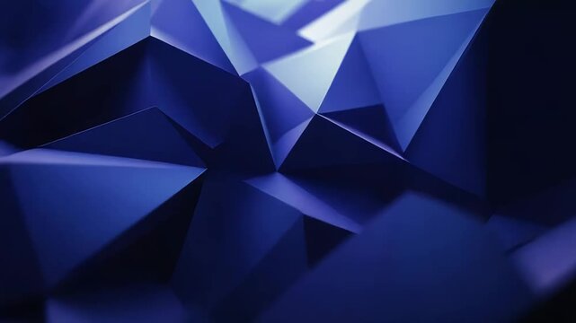 Abstract geometric low poly surface forming blue patterns