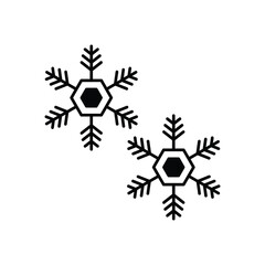 Snowflake icon clean and modern vector illustration