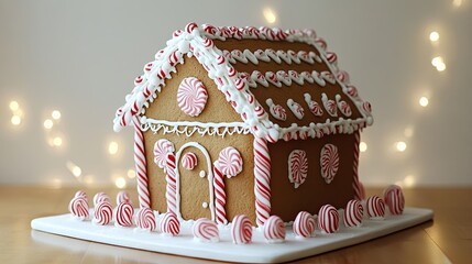 Gingerbread house at Christmas, festive baking tradition