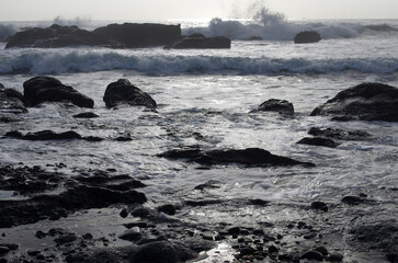 途切れることの無い、寄せては返す波の織りなす浜辺のパターン。時を忘れて自然の光景に見入っている自分。太古から連綿と繰り返されている自然の営み。母なる水を蓄えた優しく美しい地球。人間・ホモサピエンスは自らの幸せを得たいがために、どれほど地球をいじめてきたか。今、その地球が危機に瀕している。うめき声すらも聞こえてくる。混沌とした世の中、私たちは何をなすべきか、できることは何か。
