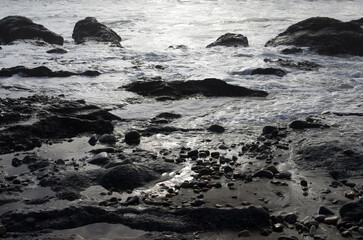 途切れることの無い、寄せては返す波の織りなす浜辺のパターン。時を忘れて自然の光景に見入っている自分。太古から連綿と繰り返されている自然の営み。母なる水を蓄えた優しく美しい地球。人間・ホモサピエンスは自らの幸せを得たいがために、どれほど地球をいじめてきたか。今、その地球が危機に瀕している。うめき声すらも聞こえてくる。混沌とした世の中、私たちは何をなすべきか、できることは何か。