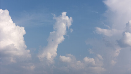 Summer blue sky and white clouds landscape