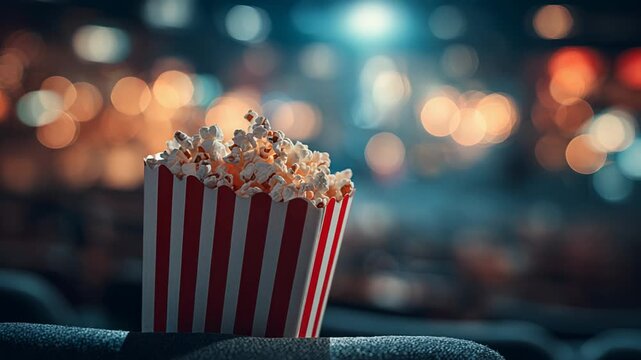 Popcorn in theater during movie showing