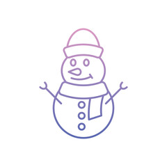 Snowman icon clean and modern vector illustration