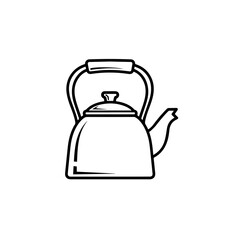 Minimalist Kettle Icon for Kitchen and Drinks