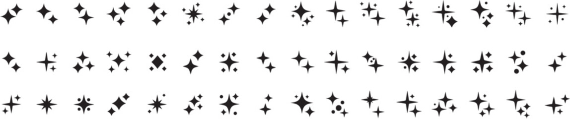 Black and white starburst shapes on a with geometric patterns