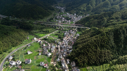 Aerial photography of villages in southern Anhui