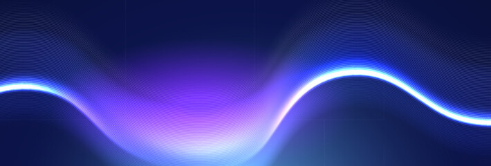 Blue Purple Digital Wave Futuristic Tech Background