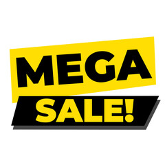 8. Mega sale png, digital sale badge, ecommerce discount tag, promotion day element, business offer icon, retail design asset