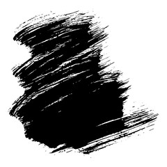Hand drawn black ink brush strokes for grunge design backgrounds
