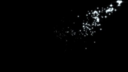 4 K magic glitter sparkle trail, white twinkling stars line, fast glittering star lines, fairy dust wand shimmer glitter transition on a black screen, sparkling starry line effects for motion videos. - Powered by Adobe