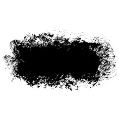 Hand drawn black ink brush strokes for grunge design backgrounds