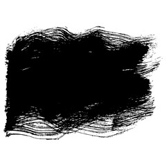 Hand drawn black brush strokes for grunge background designs