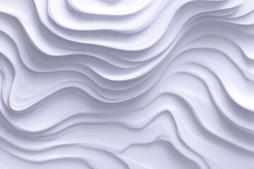 Obraz premium Abstract White Organic Layered Waves With Subtle Purple Hues And Soft Shadows