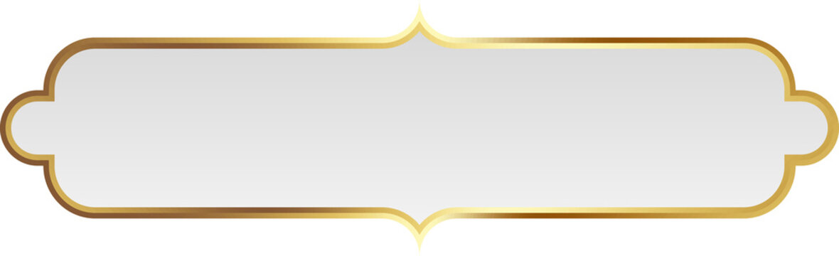 Silver and Gold Islamic Arch Frame Illustration