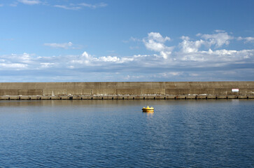 穏やかな秋日和の今日。海が見たくなって車を走らせた。行く先はいつもの漁港。広い太平洋が眼前に広がっている。じっと眺めていると頭も心も軽くなり、身体さえも宙に浮いていくように感じる。少し風が出てきた。それを避けるように、私は防波堤の内側に腰を下ろし停留中の漁船を眺める。楽しいひとときだ。ときおりカモメが頭上でけたたましく囀ってはどこかに舞い飛び、消えていく。