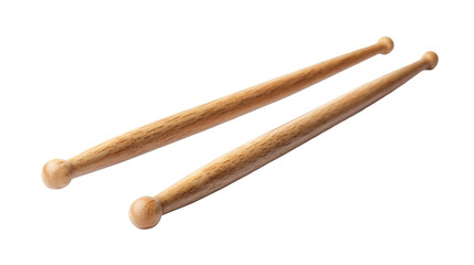 Professional Wooden Drumsticks on White Background - Hickory 5A Stock Photo