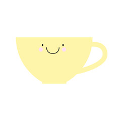 Kawaii Coffee Cup Doodle Cartoon