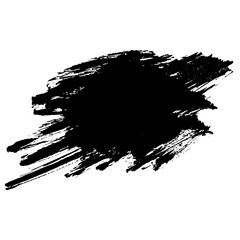 Hand drawn black ink brush strokes for grunge styled backgrounds