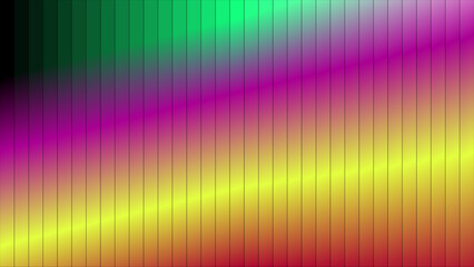 Luminous Gradient Strips on Black Ripple Glass Effect Abstract coloring Vector design background	