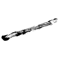 Hand drawn black ink brush strokes for grunge designs and backgrounds © puruan
