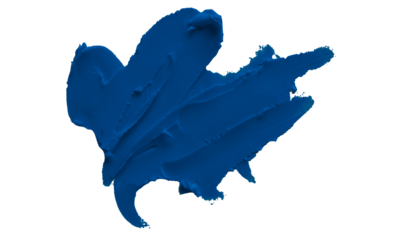 Blue clay texture on transparent background.