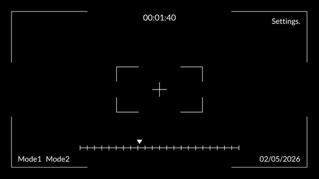 Video camera recorder Screen display template with Alpha Channel