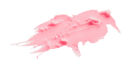 Pink clay texture on transparent background.