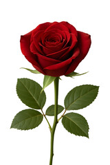 red rose isolated on white