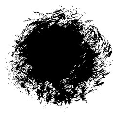 Hand drawn black ink brush strokes for grunge style designs