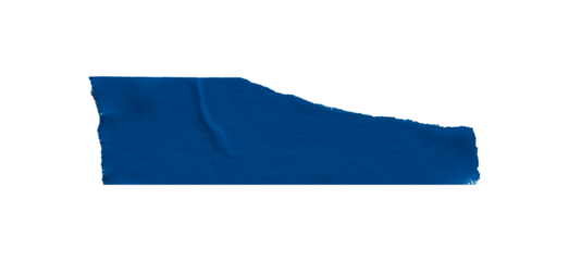 Blue masking tape, plastic scotch, on a transparent background.